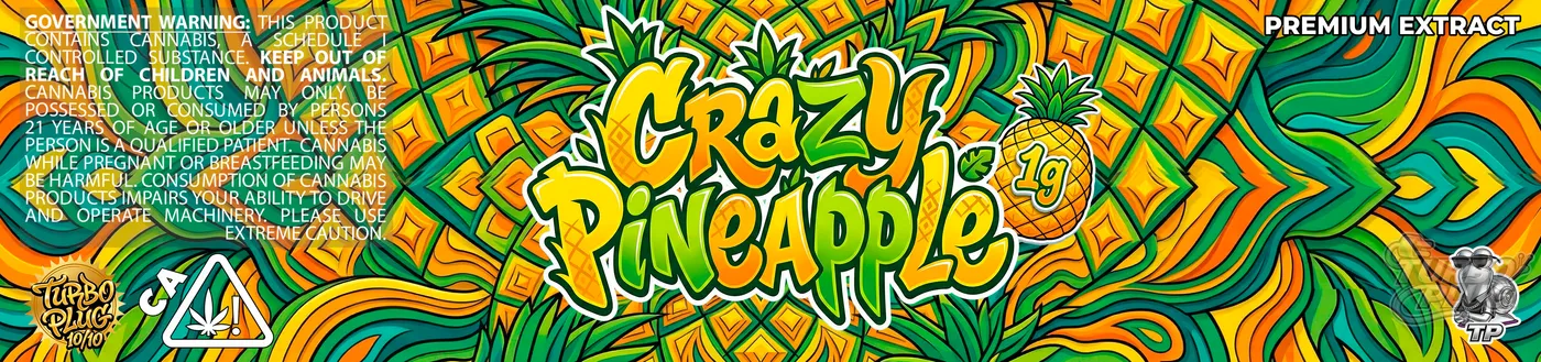 Crazy Pineapple — Graffiti psicodélico · lateral + tapa
