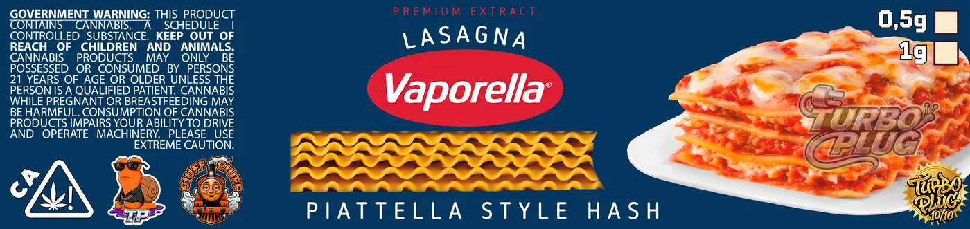 Lasagna — Encargo Vaporella · nuevo lote · lateral + tapa