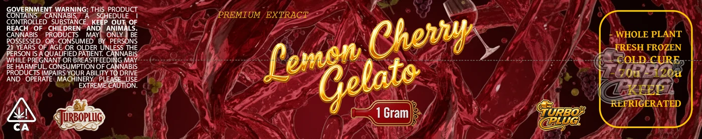 Lemon Cherry Gelato — Hiperrealismo vino · lateral + tapa