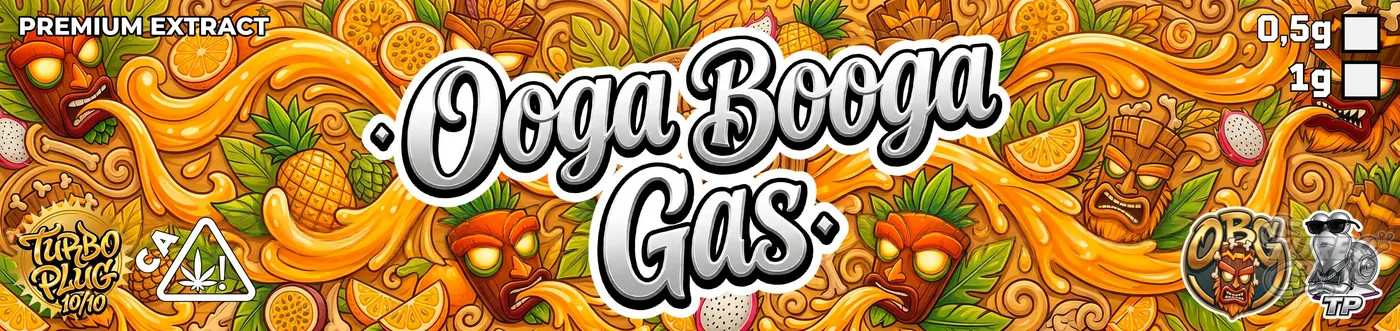 OBG · Ooga Booga Gas — Street art · tiki · lateral + tapa