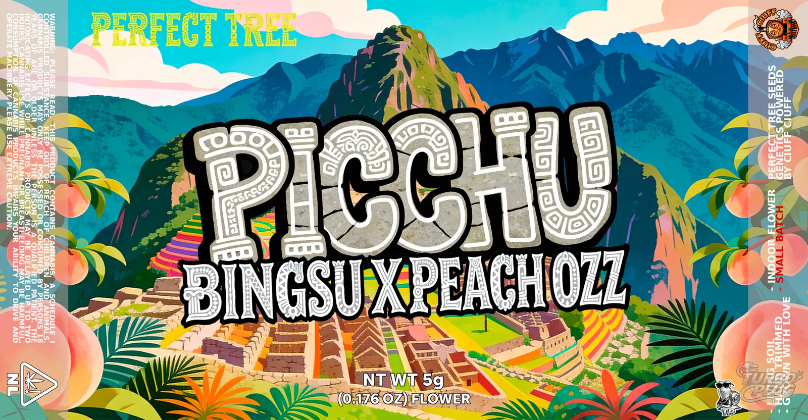 Picchu — Perfect Tree · lettering de piedra inca